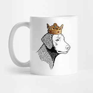 Curly-Coated Retriever Dog King Queen Wearing Crown Mug